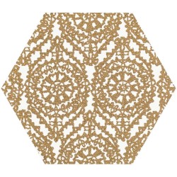 Paradyż  My Way Shiny lines gold heksagon inserto A 19,8*17,1 płytka gresowa,ścienna,dekor