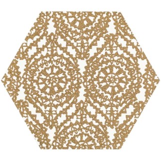 Paradyż  My Way Shiny lines gold heksagon inserto A 19,8*17,1 płytka gresowa,ścienna,dekor