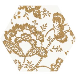 Paradyż  My Way Shiny lines gold heksagon inserto C 19,8*17,1 płytka gresowa,ścienna,dekor