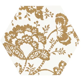 Paradyż  My Way Shiny lines gold heksagon inserto C 19,8*17,1 płytka gresowa,ścienna,dekor