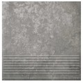 Paradyż Arteon grys stopnica prosta ryflowana 30x30x0,85cm