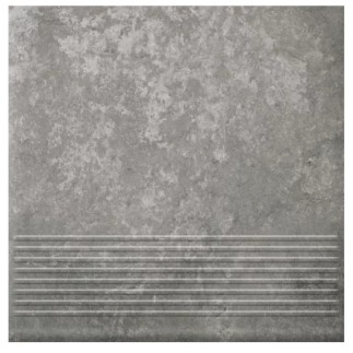 Paradyż Arteon grys stopnica prosta ryflowana 30x30x0,85cm