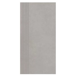 Paradyż Intero silver stopnica ryflowana 29,8x59,8x0,9cm