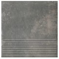 Paradyż Arteon grys stopnica prosta ryflowana 30x30x0,85cm