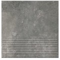 Paradyż Arteon grys stopnica prosta ryflowana 30x30x0,85cm