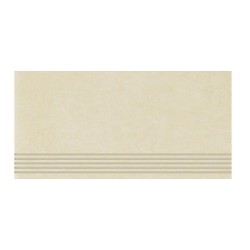 Paradyż Intero płytka gresowa nieszkliwiona stopnica nacinana matowa beżowa 29,8x59,8 cm