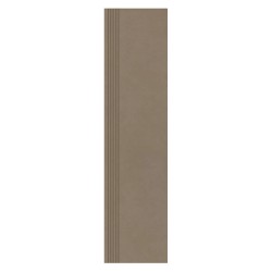 Paradyż Intero mocca gres stopnica prosta nacinana 29,8x119,8x1,1cm