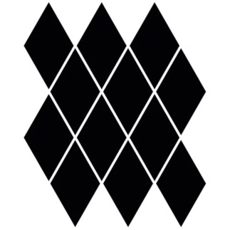 Paradyż Uniwersalna mozaika nero  romb pillow 20,4x23,8 cm