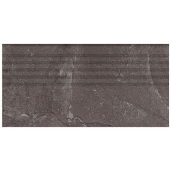 Tubądzin Grand Cave graphite stopnica płytka gresowa 59,8*29,6*0,8