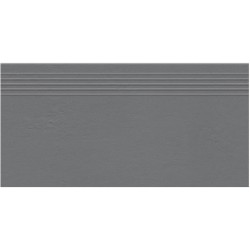 Tubądzin Industrio graphite mat stopnica podłogowa 119,8x29,6,płytka gresowa,wewnętrzna,zewnętrzna