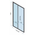 Rea Rapid fold drzwi prysznicowe 80x195 blac