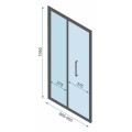 Rea Rapid Fold  drzwi prysznicowe 90x195 black