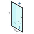 Rea Rapid Slide drzwi prysznicowe przesuwne 120x195 black