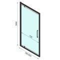 Rea Rapid Swing Black 80 drzwi prysznicowe 80x195