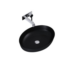 Elita Rika umywalka nablatowa 52x40 black mat