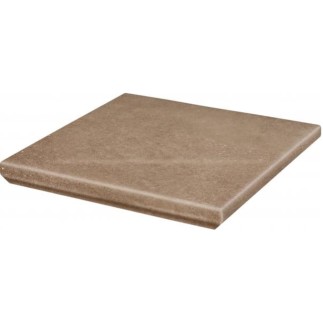 Paradyż Mattone sabbia brown płytka klinkierowa stopnicowa narożna z kapinosem 30*33