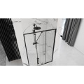 Rea Rapid Swing Black 120 drzwi prysznicowe 120x195