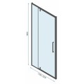 Rea Rapid Swing Black 120 drzwi prysznicowe 120x195