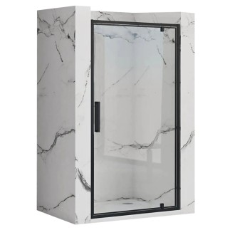 Rea Rapid Swing Black 100 drzwi prysznicowe 100x195