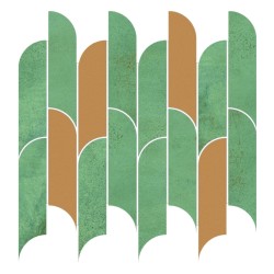 Tubądzin Tissue green płytka ścienna mozaika zielona 29,8*29,8