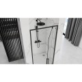 Rea Rapid Swing Black 100 drzwi prysznicowe 100x195