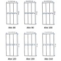 Rea Alex drzwi prysznicowe przesuwne 120x190, chrom