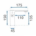 Rea Mils JS-D001 bateria umywalkowa chrom