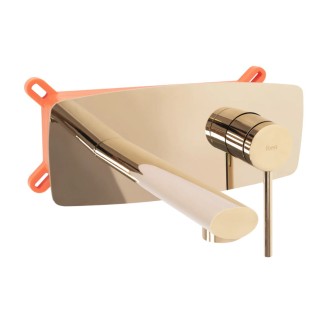 REA OVAL bateria umywalkowa podtynkowa + box , złoto