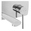 REA OVAL bateria umywalkowa podtynkowa + box , chrom