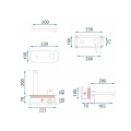 REA OVAL bateria umywalkowa podtynkowa + box , złoto