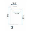 Rea Flip JS-800-1 bateria umywalkowa , wysoka , chrom