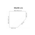 Rea Diamond kabina prysznicowa 90x90 złota