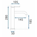 Rea Spot JS-B801-1B Spot bateria umywalkowa , wysoka , czarna