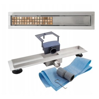 Estiva Odpływ liniowy just line podłogowy z rusztem dwustronnym 40 cm