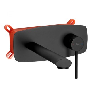 Rea Oval bateria umywalkowa podtynkowa + box czarna