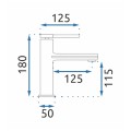 Rea Oval bateria umywalkowa czarna - dane techniczne