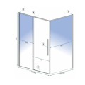 Rea Solar kabina prysznicowa 80x100 czarna