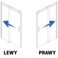 Rea Nixon-2 drzwi prysznicowe przesuwne 140x190 lewe, chrom