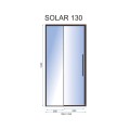 Rea Solar drzwi prysznicowe przesuwne 130x195, czarny
