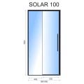 Rea Solar drzwi prysznicowe przesuwne 100x195, czarny