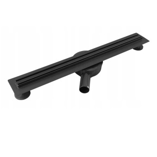 Estiva Just turn slim odpływ liniowy z rusztem dwustronnym czarny 70 cm