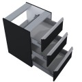 Elita Lofty komoda 50 3S czarna mat