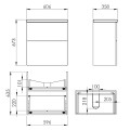 Elita set Kido 60 szafka podumywalkowa + umywalka, czarny mat