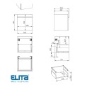 Elita Moody komoda 50 1S, kolor czarny mat-3