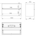 Elita Look szafka 100 2S fume mat