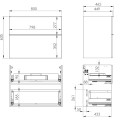 Elita Look szafka 80 2S fume mat