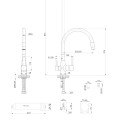INVENA GLAMOUR Bateria zlewozmywakowa z filtrem czarno-złota-3