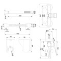 Invena Neri Plus bateria wannowa z zestawem natryskowym miedź-2