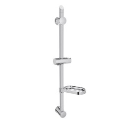 Invena Kos drążek natryskowy z uchwytem suwakowym i mydelniczką chrom