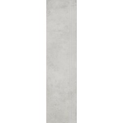 Paradyż Scratch bianco mat stopnica nacinana prosta 29,8x119,8
